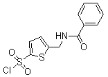 structure of CAS# 138872-44-3, 5-(Benzoylamino)methyl-2-thiophenesulfonyl chloride