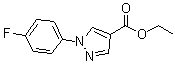 structure of CAS# 138907-73-0, Ethyl 1-(4-fluorophenyl)-1H-pyrazole-4-carboxylate