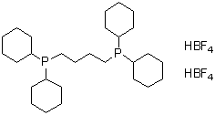 CAS # 1389309-54-9, 1,1'-(1,4-Butanediyl)bis[1,1-dicyclohexylphosphine] tetrafluoroborate(1-) (1:2), 1,4-Bis(dicyclohexylphosphonium)butane bis(tetrafluoroborate)