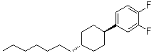 CAS # 139136-72-4, 1,2-Difluoro-4-(trans-4-heptylcyclohexyl)benzene, 7-HB(F)-F