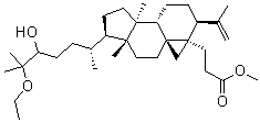 CAS 登录号：1392210-81-9, 24-羟基-25-乙氧基-3,4-开环环阿尔廷-4(28)-烯-3-酸甲酯