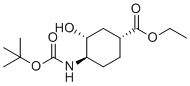 structure of CAS# 1392745-70-8, (1R,3R,4R)-ethyl 4-(tert-butoxycarbonylamino)-3-hydroxycyclohexanecarboxylate