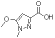 structure of CAS# 139297-51-1, 1-Methyl-5-methoxypyrazole-3-carboxylic acid