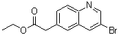 structure of CAS# 1393353-34-8, 3-Bromo-6-quinolineacetic acid ethyl ester