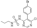 structure of CAS# 1393813-42-7, N-[5-(4-溴苯基)-6-氯-4-嘧啶基]-N'-丙基氨基磺酰胺