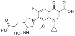CAS # 1395056-42-4, 7-[3-(2-Carboxyethyl)-4-(hydroxyamino)-1-pyrrolidinyl]-1-cyclopropyl-6-fluoro-8-methoxy-4-oxo-1,4-dihydro-3-quinolinecarboxylic acid