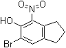 structure of CAS# 139515-86-9, 6-Bromo-2,3-dihydro-4-nitro-1H-inden-5-ol