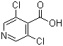 structure of CAS# 13958-93-5, 3,5-Dichloroisonicotinic acid