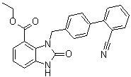 CAS # 1397836-52-0, 3-[(2'-Cyano[1,1'-biphenyl]-4-yl)methyl]-2,3-dihydro-2-oxo-1H-benzimidazole-4-carboxylic acid ethyl ester