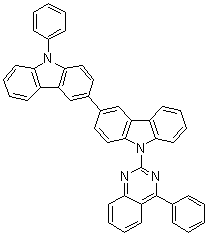 CAS 登录号：1398395-92-0, 9-苯基-9'-(4-苯基-2-喹唑啉基)-3,3'-联-9H-咔唑