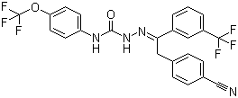 CAS # 139968-49-3, Metaflumizone, 2-[2-(4-Cyanophenyl)-1-[3-(trifluoromethyl)phenyl]ethylidene]-N-[4-(trifluoromethoxy)phenyl]-hydrazinecarboxamide