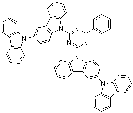 CAS 登录号：1399854-99-9, 9-(4-[3,9'-联-9H-咔唑]-9-基-6-苯基-1,3,5-三嗪-2-基)-3,9'-联-9H-咔唑