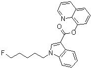 structure of CAS# 1400742-41-7, 1-(5-氟戊基)-1H-吲哚-3-羧酸 8-喹啉基酯