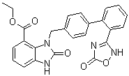 CAS 登录号：1403474-76-9, 3-[[2'-(2,5-二氢-5-氧代-1,2,4-恶二唑-3-基)[1,1'-联苯]-4-基]甲基]-2,3-二氢-2-氧代-1H-苯并咪唑-4-羧酸乙酯