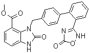 CAS # 1403474-78-1, Methyl 3-[[2'-(2,5-dihydro-5-oxo-1,2,4-oxadiazol-3-yl)[1,1'-biphenyl]-4-yl]methyl]-2,3-dihydro-2-oxo-1H-benzimidazole-4-carboxylate