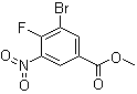3-Bromo-4-fluoro-5-nitrobenzoic acid methyl ester molecular structure (CAS 1403483-79-3)