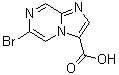 structure of CAS# 1404480-51-8, 6-Bromoimidazo[1,2-a]pyrazine-3-carboxylic acid