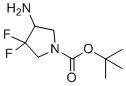 structure of CAS# 1408074-83-8, Tert-butyl 4-amino-3,3-difluoropyrrolidine-1-carboxylate