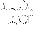 structure of CAS# 14086-90-9, 2-Acetamido-1,3,4,6-tetra-O-acetyl-2-deoxy-alpha-D-glucopyranose