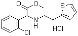 structure of CAS# 141109-19-5, D-(+)-alpha-(2-噻吩乙胺基)-alpha-(2-氯苯基)醋酸甲酯盐酸盐