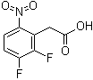 structure of CAS# 141428-47-9, 2,3-Difluoro-6-nitrobenzeneacetic acid