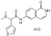 CAS # 1414854-44-6, Verosudil hydrochloride, N-(1,2-Dihydro-1-oxo-6-isoquinolinyl)-alpha-(dimethylamino)-3-thiopheneacetamide hydrochloride, AR 12286 hydrochloride