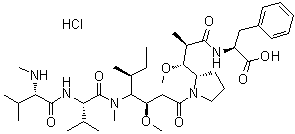 CAS # 1415246-68-2, Monomethylauristatin F Hydrochloride, MMAF Hydrochloride