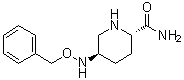 structure of CAS# 1416134-49-0, (2S,5R)-5-[(苯基甲氧基)氨基]-2-哌啶甲酰胺