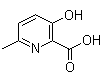 structure of CAS# 14162-88-0, 3-Hydroxy-6-methyl-2-pyridinecarboxylic acid