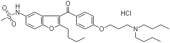 structure of CAS# 141625-93-6, 盐酸决奈达隆