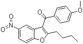 structure of CAS# 141627-42-1, (2-Butyl-5-nitrobenzofuran-3-yl)(4-methoxyphenyl)methanone