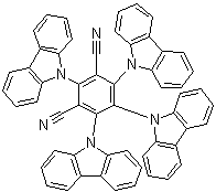 CAS # 1416881-52-1, 2,4,5,6-Tetra(9H-carbazol-9-yl)isophthalonitrile, 2,4,5,6-Tetra-9H-carbazol-9-yl-1,3-benzenedicarbonitrile