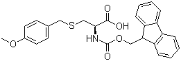 structure of CAS# 141892-41-3, N-Fmoc-S-(4-甲氧基苄基)-L-半胱氨酸