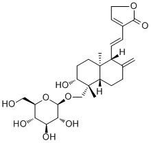 CAS 登录号：141973-41-3, 14-脱氧-11,12-二脱氢穿心莲内酯苷
