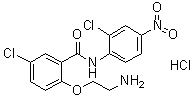 structure of CAS# 1420290-99-8, 2-(2-氨基乙氧基)-5-氯-N-(2-氯-4-硝基苯基)苯甲酰胺盐酸盐