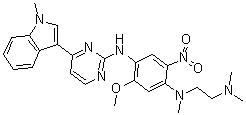CAS # 1421372-67-9, N1-[2-(Dimethylamino)ethyl]-5-methoxy-N1-methyl-N4-[4-(1-methyl-1H-indol-3-yl)-2-pyrimidinyl]-2-nitro-1,4-benzenediamine