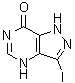 structure of CAS# 142189-88-6, 1,4-Dihydro-3-iodo-7H-pyrazolo[4,3-d]pyrimidin-7-one