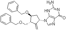 structure of CAS# 142217-81-0, 2-氨基-1,9-二氢-9-[(1S,3R,4S)-4-苄氧基-3-苄氧基甲基-2-亚甲基环戊基]-6H-嘌呤-6-酮