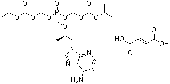 CAS # 1422284-17-0, 5-[[(1R)-2-(6-Amino-9H-purin-9-yl)-1-methylethoxy]methyl]-2,4,6,8-tetraoxa-5-phosphanonanedioic acid 1-ethyl 9-(1-methylethyl) ester 5-oxide 2-butenedioate (1:1)