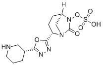 CAS # 1426652-64-3, (2S,5R)-7-oxo-2-(5-((R)-piperidin-3-yl)-1,3,4-oxadiazol-2-yl)-1,6-diazabicyclo [3.2.1]octan-6-yl hydrogen sulfate