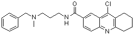 structure of CAS# 1426944-49-1, 9-氯-5,6,7,8-四氢-N-[3-[甲基(苄基)氨基]丙基]-2-吖啶甲酰胺