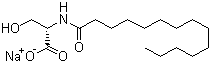 CAS # 142739-82-0, N-Myristoyl-L-serine sodium salt, N-(1-Oxotetradecyl)-L-serine monosodium salt, N-Tetradecanoyl-serine mono sodium salt