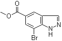 structure of CAS# 1427460-96-5, 7-溴-1H-吲唑-5-羧酸甲酯