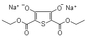 structure of CAS# 14282-56-5, 3,4-二羟基-2,5-噻吩二甲酸 2,5-二乙酯钠盐