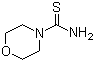 CAS # 14294-10-1, 4-Morpholinecarbothioamide, 4-(Aminothiocarbonyl)morpholine, 4-Thiocarbamoylmorpholine, Morpholine-4-carbothioic acid amide, Morpholine-N-carbothioamide, Morpholinothiourea, N-Morpholinothioamide