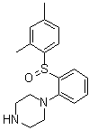structure of CAS# 1429908-35-9, 1-[2-[(2,4-Dimethylphenyl)sulfinyl]phenyl]piperazine
