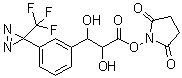 structure of CAS# 143016-36-8, 1-[2,3-二羟基-1-氧代-3-[3-[3-(三氟甲基)-3H-双吖丙啶-3-基]苯基]丙氧基]-2,5-吡咯烷二酮