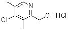 structure of CAS# 143016-68-6, 4-氯-2-(氯甲基)-3,5-二甲基吡啶盐酸盐