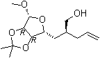 CAS 登录号：1431134-88-1, 甲基 5,6-二脱氧-2,3-O-(异丙亚基)-6-(2-丙烯-1-基)-beta-D-别-呋喃庚糖苷
