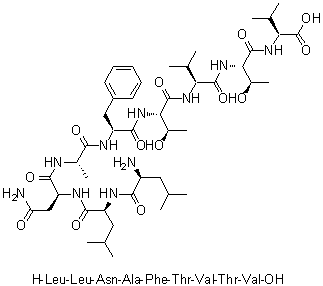 CAS 登录号：1431550-63-8, L-亮氨酰-L-亮氨酰-L-天冬氨酰胺酰-L-丙氨酰-L-苯丙氨酰-L-苏氨酰-L-缬氨酰-L-苏氨酰-L-缬氨酸